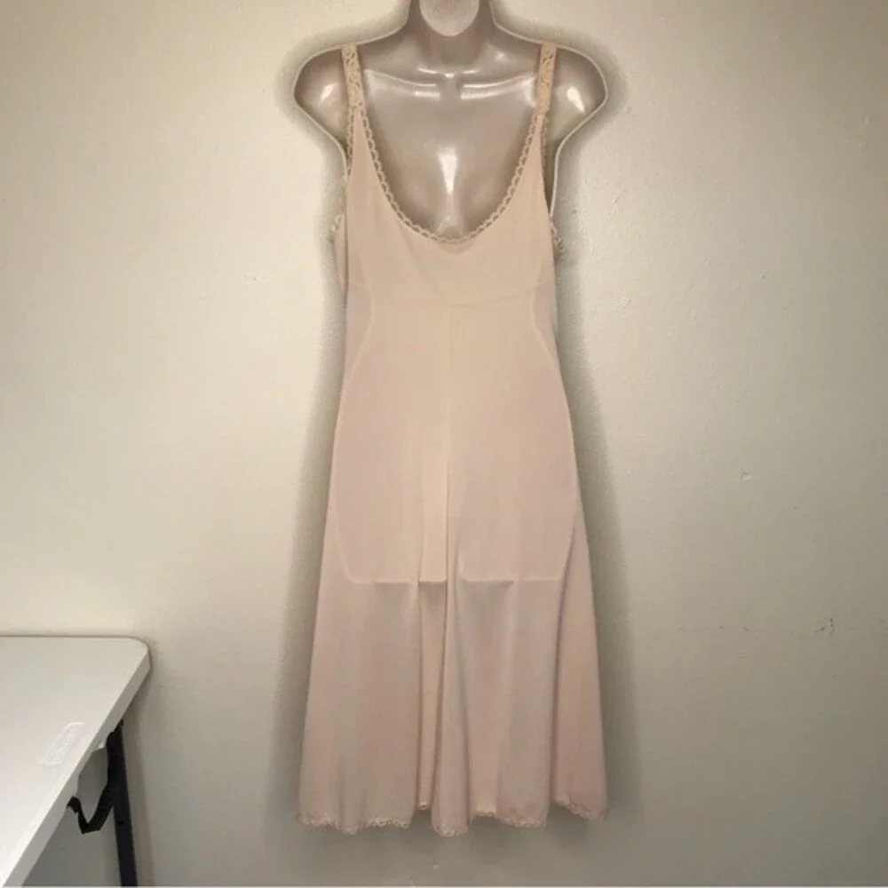 Vintage Vassarette Underneath It All 1970s Full Slip Lace Nude Womens 36 Long
